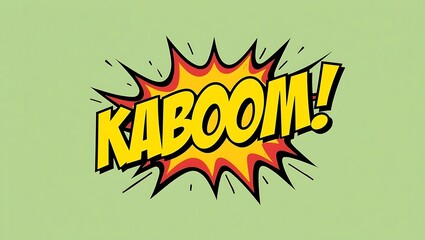 Vibrant Comic Book Style Kaboom Explosion Word Effect