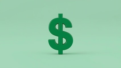 Obraz premium Financial Growth Represented By Green Dollar Symbol