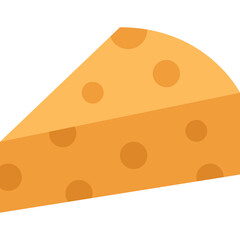 A Wedge Of Swiss Cheese With Holes On A Transparent Background