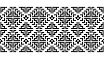 Black seamless ethnic pattern, geometric background for fabric printing, background, wallpaper, carpet, clothing.