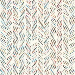 Multicolor Dotted Line Herringbone Pattern