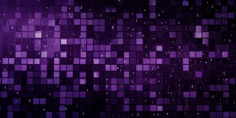 Abstract mosaic tile pattern displays intense illumination against a dark backdrop