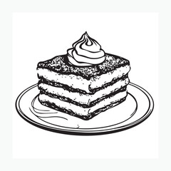 piece of cake on a plate