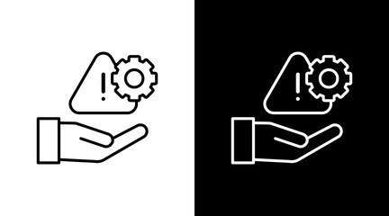 Risk Controls White Icon Set Design