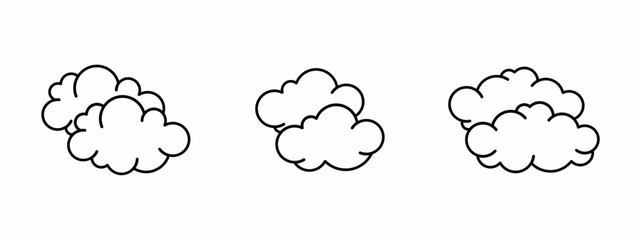 Cloud icon line illustration. Design elements for icons, logos, and graphic projects.