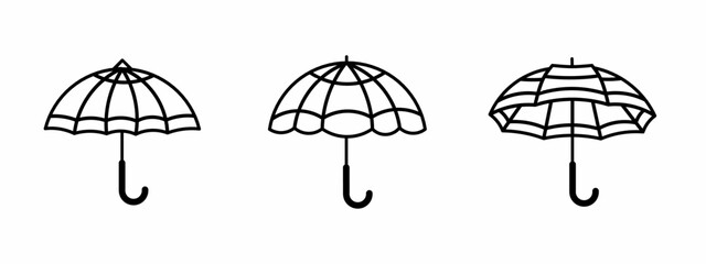 Umbrella icon line illustration. Design elements for icons, logos, and graphic projects.