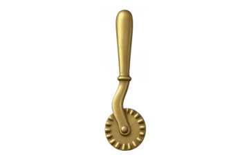 Gold vintage pasta cutter pastry wheel kitchen utensil