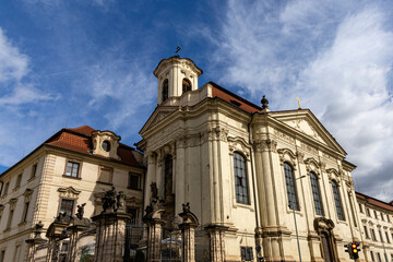 The historical central part of Prague, Czech Republic. View of the city.