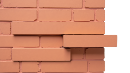 Brick wall orange bricks construction material textured surface building element architectural detail masonry work solid structure