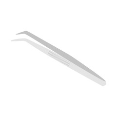 Flat Illustration of Medical Tweezers for Precision Handling