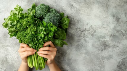 Person holding fresh winter greens symbolizing Veganuary commitment, new year energy, and transition toward healthier plant based nutrition for improved wellbeing