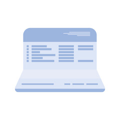 Flat Illustration of Bank Passbook for Savings Account