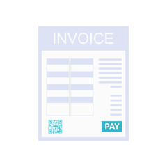 Flat Illustration of Digital Invoice for Online Payment