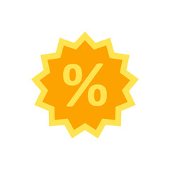 Flat Illustration of Discount Percentage Tag for Sale