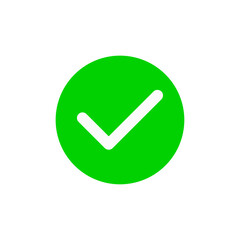 Flat Illustration of Transaction Success Check Mark