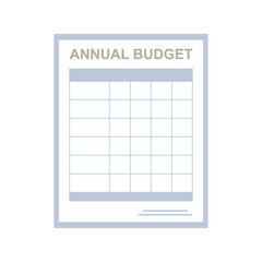 Flat Illustration of Budget Table and Calculator