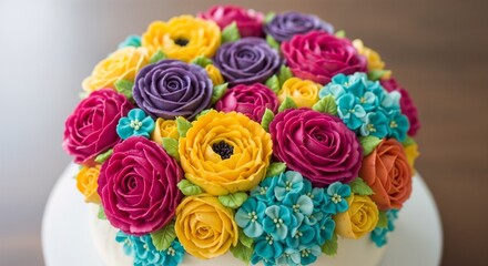 colorful birthday cake