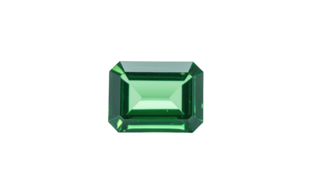 Emerald gemstone vibrant green rectangular cut high clarity polished surface luxury accessory precious stone jewelry design natural mineral