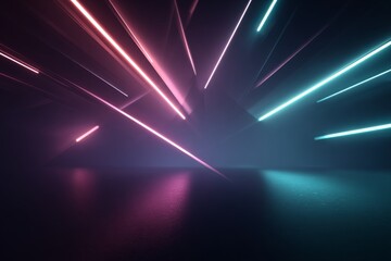 neon lights background with copy space for text