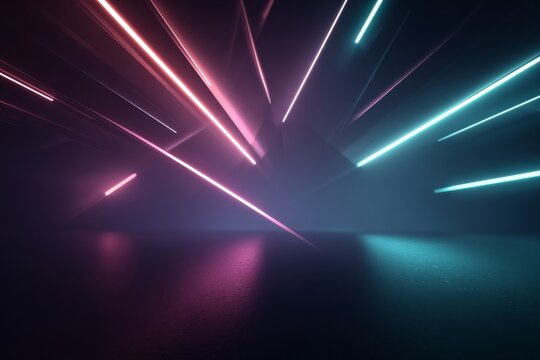 neon lights background with copy space for text