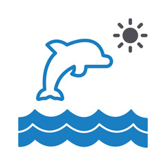  Dolphin Vector icon which can easily modify or edit