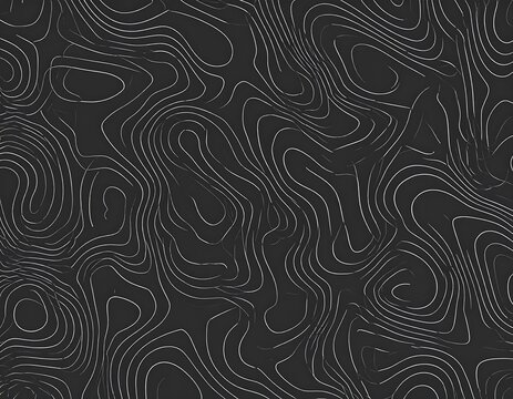 Abstract contour lines creating a flowing, organic topography on a dark background