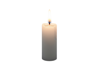 A single candle burns brightly, casting a soft glow, perfect for adding warmth and ambiance to any design project seeking a touch of peaceful reflection