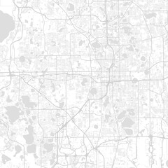 Obraz premium Orlando City Map navigational clarity emerges from the structured urban grid rendered here in subtle monochrome with refined linework and an elegant blueprint character begin of sentence.