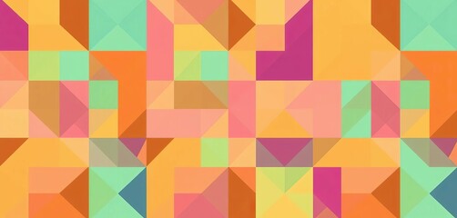 Obraz premium Abstract geometric shapes repeat in a seamless vector pattern, ideal for textile and web design, intricate, minimalist