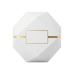 Elegant Crystal Ornament on Transparent Background - Faceted Star Design