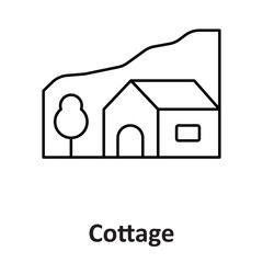 Cottage Vector icon which can easily modify or edit