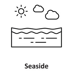Seaside Vector icon which can easily modify or edit