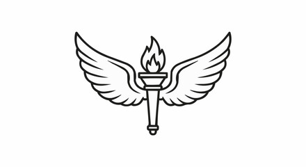 Winged Torch Symbol of Enlightenment and Freedom.