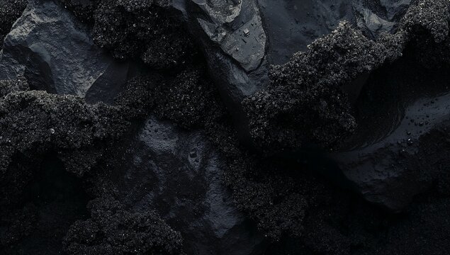 Showing basalt rock formation hosting encrusted barnacles at coastal shore with shallow pools - Powered by Adobe