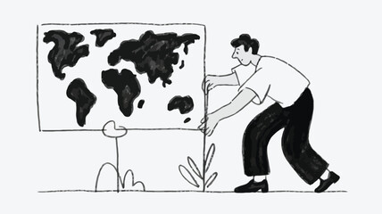 Ambitious entrepreneur with a branded t shirt representing business growth and innovation designed for corporate branding and marketing materials