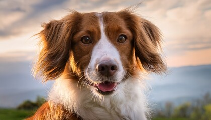 Portrait Of A Cute Kooiker Dog Smiling And Looking Straight In The Lens