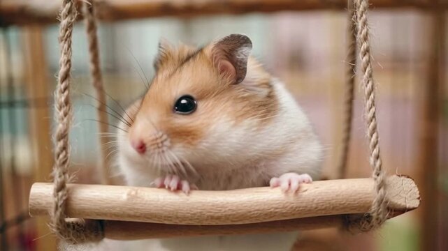 4K footage capturing the adorable and amusing cute funny hamster