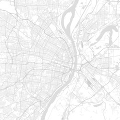 Fototapeta premium St. Louis City Map blueprints emerge from a subtle grid where structured linework reveals a clean urban topology begin of sentence, emphasizing refined linework, with balanced composition.