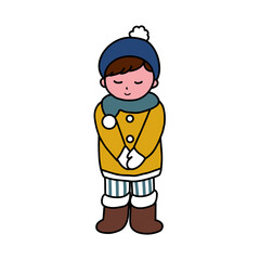 stripe winter boy