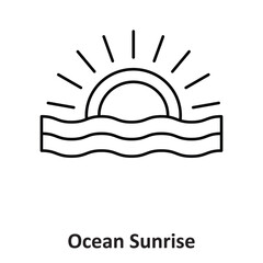 Ocean Sunrise Vector icon which can easily modify or edit