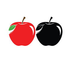 red apple design isolated on white background
