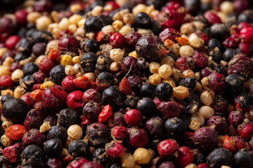 A close-up of traditional fermented mountain berries and grains, emphasizing local food preservation techniques and unique flavors.