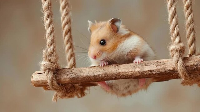 4K footage capturing the adorable and amusing cute funny hamster