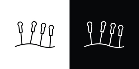 Acupuncture icons for UI elements. High-quality vector illustration.