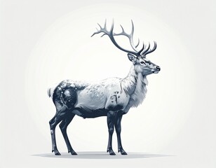 Obraz premium 鹿 イラスト 