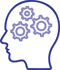 Resourcefulness Head with Gears Icon