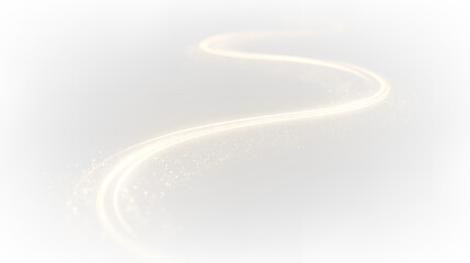 Brilliant wave of luxury light, twirling shine, glowing fantasy background, golden flickering dust, bright fire effect, black sparkle trail, curved magic © tanandaa