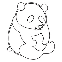 Panda Outline Art