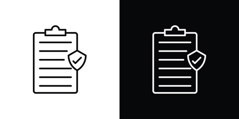 Contract coverage icons for UI elements. High-quality vector illustration.