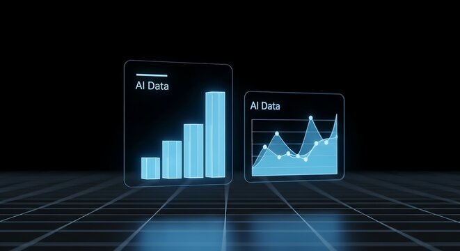 Analyze modern AI data trends with these bright, dynamic graphs and charts - Powered by Adobe
